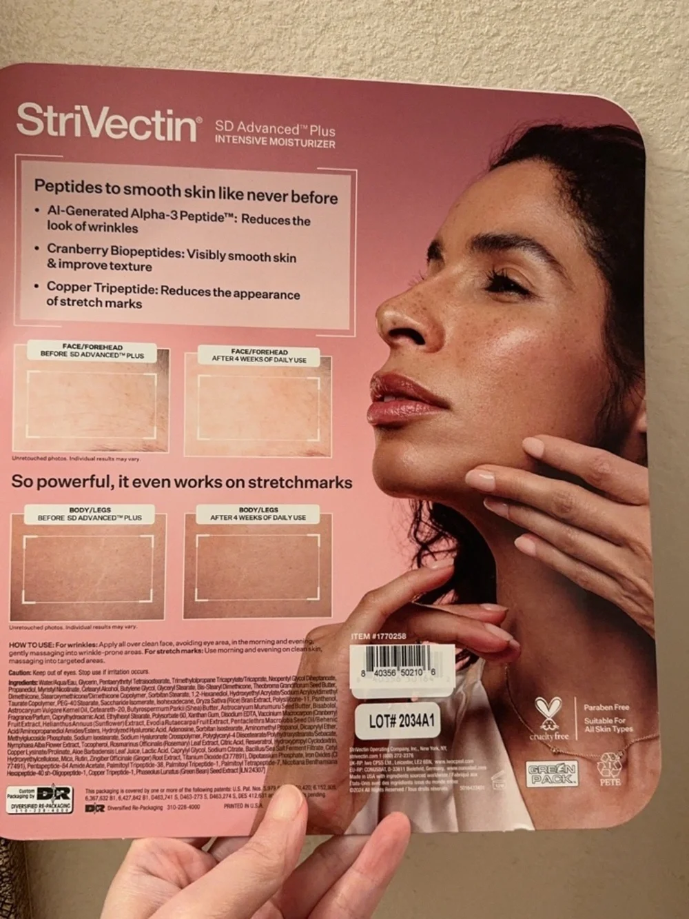 2X StriVectin Anti-Wrinkle SD Advanced PLUS Intensive Moisturizing 1.6 oz/47ml*2